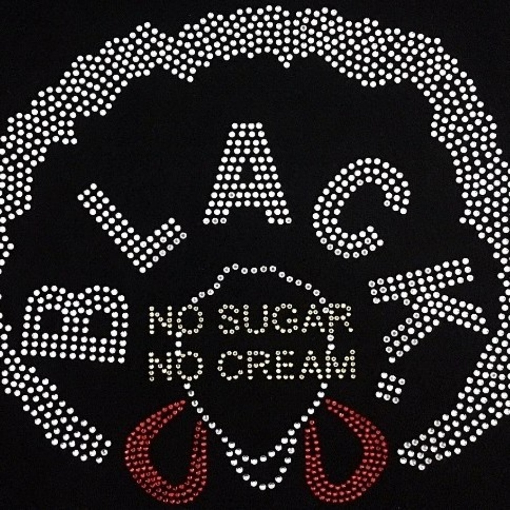 Black no sugar no cream afro bling t-shirts
